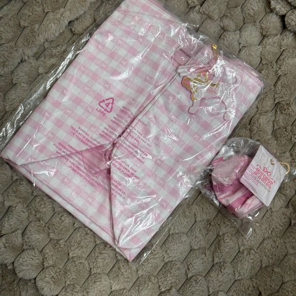 NWT💗SET💗Victoria’s Secret PINK x LOVESHACKFANCY Large TOTE& Mini Duffle Keychain - Picture 7 of 12